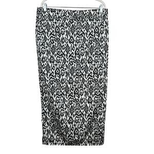 RipSkirt Hawaii Women's Wrap Skirt Length 4 Maxi Ikat Black Cream Large Beach